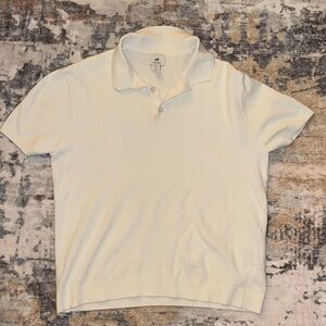 H&M Men's Cream Polo Shirt